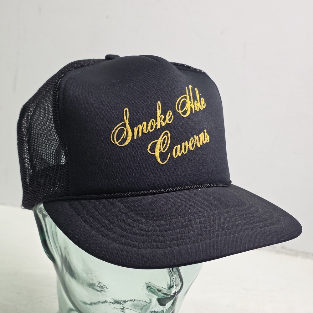 Vintage Smoke Hole Caverns Cave West Virginia Adjustable Snapback Trucker Hat